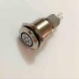 Etopars 12V Car Blue LED Light Headlight Push Button Metal Toggle Switch 16mm