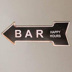 Ochoice Bar Signs Retro Arrow Embossed Metal Signs for Wall Decoration