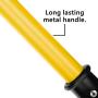 Alpine Industries Commercial Quick-Change Iron Mop Handle - Professional Mopping Tube w/Metal Gripper for Rags - Heavy Duty Stick & Mop Head Replacement Holder (Iron)