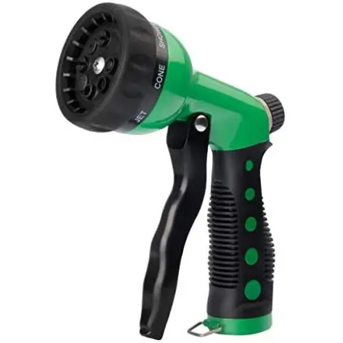 Garden Hose Nozzle, Heavy Duty Zinc Alloy - 8 Different Patterns Leak Free Sprayer - High Pressure Metal Body & Comfort Grip Front Trigger & Water Control Knob for Watering Lawns, Car/Pets Wash Garden Hose Nozzle, Heavy Duty Zinc Alloy - 8 Different Patterns Leak Free Sprayer - High Pressure Metal Body & Comfort Grip Front Trigger & Water Control Knob for Watering Lawns, Car/Pets Wash