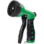 Garden Hose Nozzle, Heavy Duty Zinc Alloy - 8 Different Patterns Leak Free Sprayer - High Pressure Metal Body & Comfort Grip Front Trigger & Water Control Knob for Watering Lawns, Car/Pets Wash