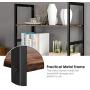 Homfa Bookshelf Rack 4 Tier Vintage Bookcase Shelf Storage Organizer Modern Wood Look Accent Metal Frame Furniture Home Office