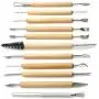 HTTMT- 11Pcs Pottery Tool Set Carving Sculpting Modeling Hobby Ceramics Art Supplies Kit [P/N: ET-TOOL017-SR]
