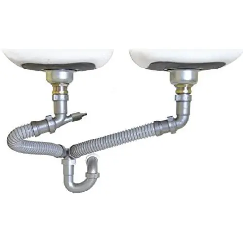 Snappy Trap 1 1/2'' All-In-One-Drain Kit for Double Bowl Kitchen Sinks Snappy Trap 1 1/2'' All-In-One-Drain Kit for Double Bowl Kitchen Sinks