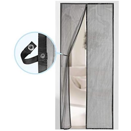 Magnetic Screen Door - Self Sealing, Heavy Duty, Hands Free Mesh Partition Keeps Bugs Out - Pet and Kid Friendly - Patent Pending Keep Open Feature - 38'' x 83'' - by Augo