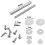 Lystin Toilet Seat Hinges Replacement Parts with Fittings, Pair of Zinc alloy Finished Replacement Hinges Adjustable Toilet Seats Hinges with Bolts and Nuts Lystin Toilet Seat Hinges Replacement Parts with Fittings, Pair of Zinc alloy Finished Replacement Hinges Adjustable Toilet Seats Hinges with Bolts and Nuts