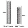 PChero 5pcs M6 x 40mm Stainless Steel Teflon Nozzle Throat + 5pcs 0.4mm Brass Extruder Nozzle Print Heads for Anet A8 MK8 Reprap 3D Printers