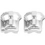 RC Car Axle Housing, 2 Pcs Metal Axle Housing Cover Front Rear Axles for Traxxas TRX4 1/10 RC Crawler Car RC Model Parts Accessories(Silver)