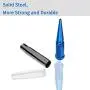 20pc Spike Lug Nut 14x2 Blue 4.4'' Tall Offroad Extended Metal Lugs Premium, 1 Socket Key Included