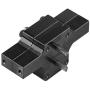Dilwe RC Car Gear Box, Aluminium Alloy Remote Control Gear Box with Screws for WPL 1/16 Military Truck RC Car Upgraded Part RC Model Accessory(Black)