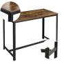YMYNY Industrial Bar Table, Kitchen Dining Table, Homeoffice Desk with Metal Frame, 47.2 x 23.6 x 35.6 Inches for Living Room, Dining Room, Rustic Brown UTMJ013H