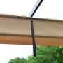 ALEKO PERGSAND10X13 Aluminum Outdoor Retractable Canopy Pergola - 13 x 10 Ft - Sand Color