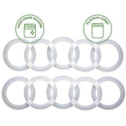 Platinum Silicone Sealing Rings Gaskets for Leak Proof Mason Jar Lids (10 Pack, Regular Mouth)