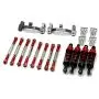 VERBAY Upgrade Metal Pull Rod Tie Rod Pull Rod Base Shock Absorber for WPL B14 B24 C14 C24 C34 1/16 RC Car Spare Parts,Red
