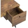 Analiese 4-Drawer Writing Desk Antique Nutmeg and Black