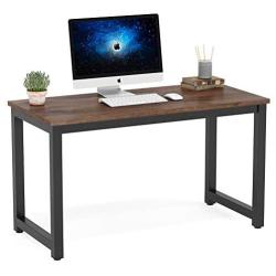 Tribesigns Modern Simple Computer Desk, 47 inch Vintage Office Desk Computer Table, Study Writing Study Desk Workstation for Home Office, Rustic Brown