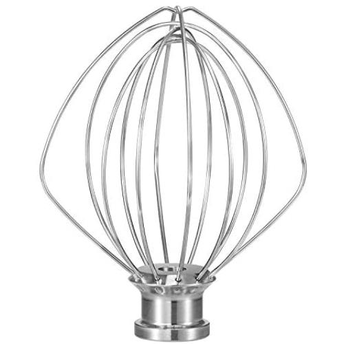 K45WW Dishwasher Safe Wire Whip Attachment 6 Wire Whisk Upgrade Real Stainless Steel Fits KitchenAid Tilt-Head Stand Mixer for Egg Heavy Cream Beater, Cakes Mayonnaise