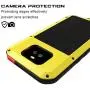 Sony Xperia 10 Case,Bpowe Armor Tank Aluminum Metal Gorilla Glass Shockproof Military Heavy Duty Sturdy Protector Cover Hard Case for Sony Xperia 10 (Yellow, Xperia 10)
