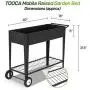 TOOCA Raised Garden Bed with Legs Outdoor Raised Planter Box on Wheels 40'' L x 16'' W x 31.5'' H Elevated Garden Bed for Vegetable Flower Herb Patio TOOCA Raised Garden Bed with Legs Outdoor Raised Planter Box on Wheels 40'' L x 16'' W x 31.5'' H Elevated Garden Bed for Vegetable Flower Herb Patio