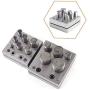 Metal Disc Cutter, 5+7 Holes Circle Round Disc Cutter Set Jewelry Making Metal Cutting Forming Pendant Charm Coin Punch Tool