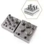 Metal Disc Cutter, 5+7 Holes Circle Round Disc Cutter Set Jewelry Making Metal Cutting Forming Pendant Charm Coin Punch Tool Metal Disc Cutter, 5+7 Holes Circle Round Disc Cutter Set Jewelry Making Metal Cutting Forming Pendant Charm Coin Punch Tool