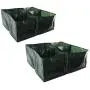 HYDDNice 2 Pack Raised Garden Planter Fabric Bed, 4 Divided Grids Square PE Planter Box with Metal Drain Holes Planting Grow Pot for Vegetables, Herb Peppers Flower Plants Grow HYDDNice 2 Pack Raised Garden Planter Fabric Bed, 4 Divided Grids Square PE Planter Box with Metal Drain Holes Planting Grow Pot for Vegetables, Herb Peppers Flower Plants Grow