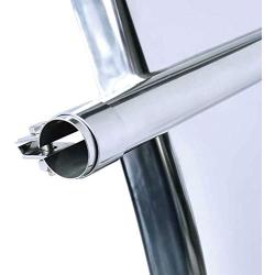 United Pacific 24 inch by 24 inch Stainless Steel Quarter Fender Set with Tube Bracket - Competition Series, Model 10585