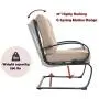 MFSTUDIO 2PCS Patio Bistro Dining Spring Motion Chairs Outdoor Furniture for Backyard, Garden with Removable Cushion Seat, Metal Frame, Beige MFSTUDIO 2PCS Patio Bistro Dining Spring Motion Chairs Outdoor Furniture for Backyard, Garden with Removable Cushion Seat, Metal Frame, Beige