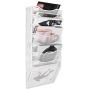 Klickpick Office 8 Sections Hanging Files Wall Mounted Metal Mesh File Document Organizer Magazine Holder Rack Organizer Racks Multipurpose Use to Display Files, Magazine, Newspapers- White
