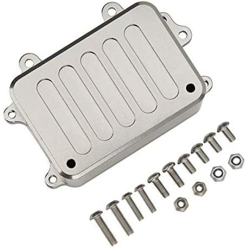 Tbest RC Receiver Box, RC Car Model Sealed Metal Box ESC Box Upgrade Parts Fit for SCX 10 1/10 RC Crawler Car