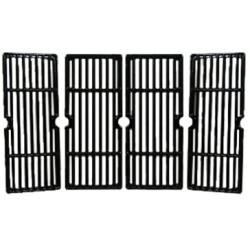 Music City Metals 68744 Gloss Cast Iron Cooking Grid Replacement for Gas Grill Model Charbroil 463250910, Set of 4