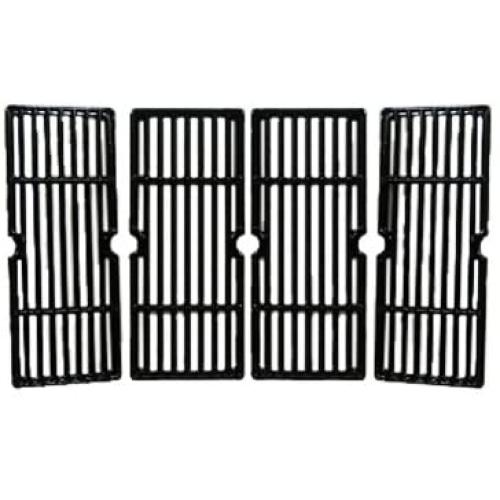 Music City Metals 68744 Gloss Cast Iron Cooking Grid Replacement for Gas Grill Model Charbroil 463250910, Set of 4