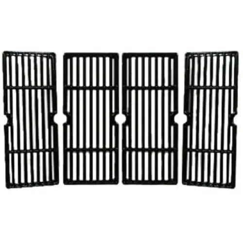 Music City Metals 68744 Gloss Cast Iron Cooking Grid Replacement for Gas Grill Model Charbroil 463250910, Set of 4