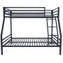 Novogratz Maxwell Twin/Full Metal Bunk Bed, Sturdy Metal Frame with Ladder and Safety Rails, Navy Blue Novogratz Maxwell Twin/Full Metal Bunk Bed, Sturdy Metal Frame with Ladder and Safety Rails, Navy Blue