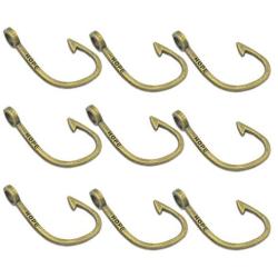 Mystart 50 Pieces 36x21mm Alloy Fish Hook Charms Pendents DIY Jewelry Making Accessories (Antique Bronze)