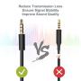 Replacement Astro A10 Cable A40 Cord 3.5mm Upgrade Metal Plug Audio Aux Cables Compatible with Astro A10 A40 A30 A50 Gaming Headset to Xbox One PS4 PC Gaming MixAmp (No Mute and Volume Controls)