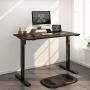 Flexispot Standing Desk Height Adjustable Desk Electric Sit Stand Desk 48 x 24 Inches Home Office Desks with Splice Board (Black Frame + Black Top)