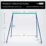 VIVOHOME Metal Swing Frame Full Steel Stand, Hold up to 440 lbs, Saucer Swing NOT Included