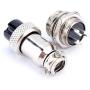 Aviation Connectors 5A, Lsgoodcare 30Pcs GX12-3 Metal Aviation Plug Kit, Including 3 Pin 12MM Plug Thread Male Female Panel Wire Socket and Aviation Plugs Cap