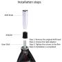 Bashineng Car Gear Shift Lever Knobs Metal Alloy Stick Shifter Knob Head for Most Manual Vehicle (Silver)