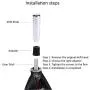 Bashineng Car Gear Shift Lever Knobs Metal Alloy Stick Shifter Knob Head for Most Manual Vehicle (Silver) Bashineng Car Gear Shift Lever Knobs Metal Alloy Stick Shifter Knob Head for Most Manual Vehicle (Silver)