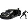 Jada Toys Marvel Black Panther & W Motors Lykan Hypersport DIE-CAST Car, 1: 24 Scale Vehicle & 2.75'' Collectible Metal Figurine