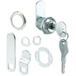 Defender Security Stainless Steel, U 9941 (Keyed Different) Cabinet Lock – Secure Important Files and Drawers, 5/8”, Diecast, Fits on 5/16” Max Panel Thickness