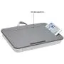 LapGear Sidekick Lap Desk with Device Ledge and Phone Holder - Gray - Fits Up to 15.6 Inch Laptops - Style No. 44215