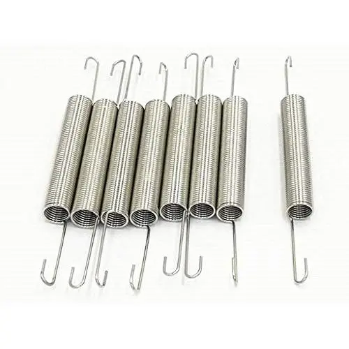 XJS 1.0x10x59mm Metal Dual Hook Small Tension Spring 8 pcs XJS 1.0x10x59mm Metal Dual Hook Small Tension Spring 8 pcs