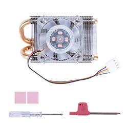 ICE-Tower CPU Cooler (Horizontal), Aluminum Base, Multi-Layer Heat Sinks, 7 Blades LED Fan, Super Heat Dissipation and Colorful Color Fan Backlight, Suitable for Jetson Nano.