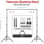 Emart 8.5 x 10 ft Photo Backdrop Stand , Adjustable Photography Muslin Background Support System Stand for Photo Video Studio Emart 8.5 x 10 ft Photo Backdrop Stand , Adjustable Photography Muslin Background Support System Stand for Photo Video Studio