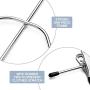 HOUSE DAY Skirt Hangers 4 Tier Shorts Hangers with Clips,6 Pack Space Saving Pants Hangers,Multi Slack Skirt Hanger Metal Trouser Clip Hangers for Slack,Trouser,Jeans,Towels