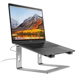 Standmit Laptop Stand Pro, Aluminum Computer Riser, Ergonomic Desktop Notebook Metal Holder Compatible with MacBook Air Pro,HP,Dell,Lenovo, More 10 11 12 13 14 15 15.6 16 Inch Laptops(Silver)