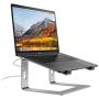 Standmit Laptop Stand Pro, Aluminum Computer Riser, Ergonomic Desktop Notebook Metal Holder Compatible with MacBook Air Pro,HP,Dell,Lenovo, More 10 11 12 13 14 15 15.6 16 Inch Laptops(Silver)